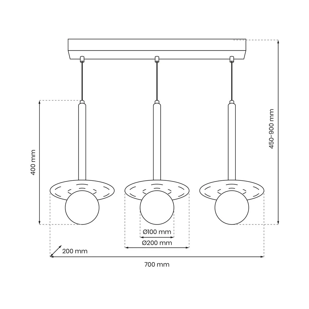 Lampa wisząca nowoczesna FUTURA 3xG9 MLP8914 - Milagro - obrazek 5