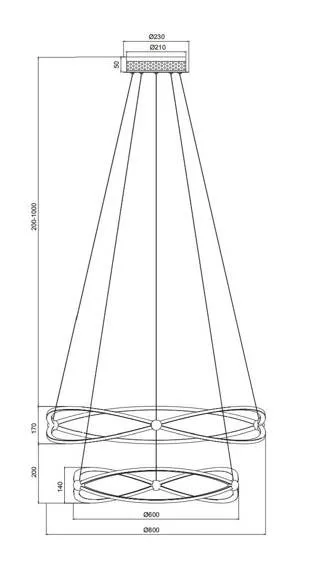 Lampa stylowa wisząca – Weave MOD062PL-L103CH3K - Maytoni - obrazek 3