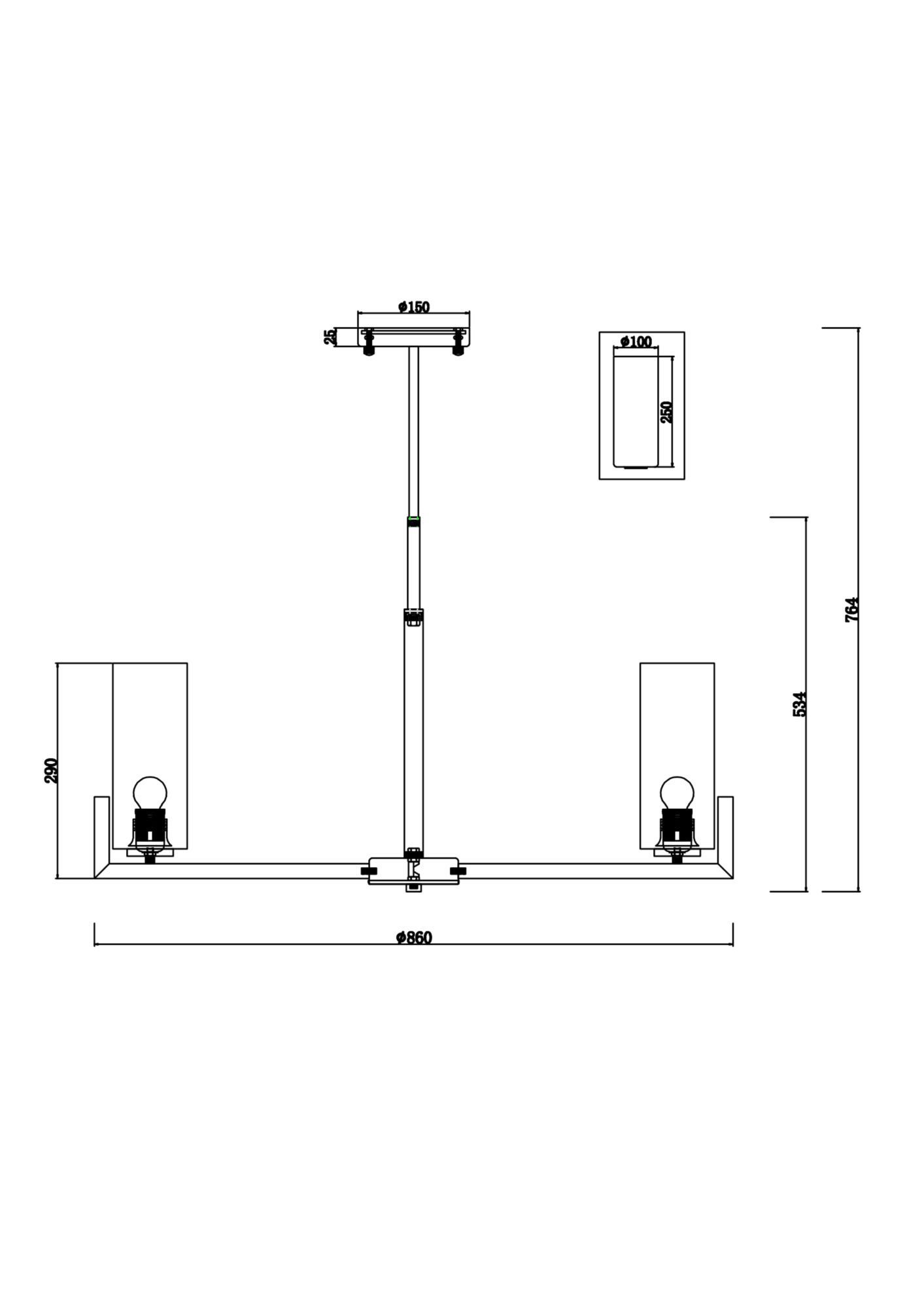 Lampa wisząca – Fortano MOD089PL-10BS - Maytoni - obrazek 4