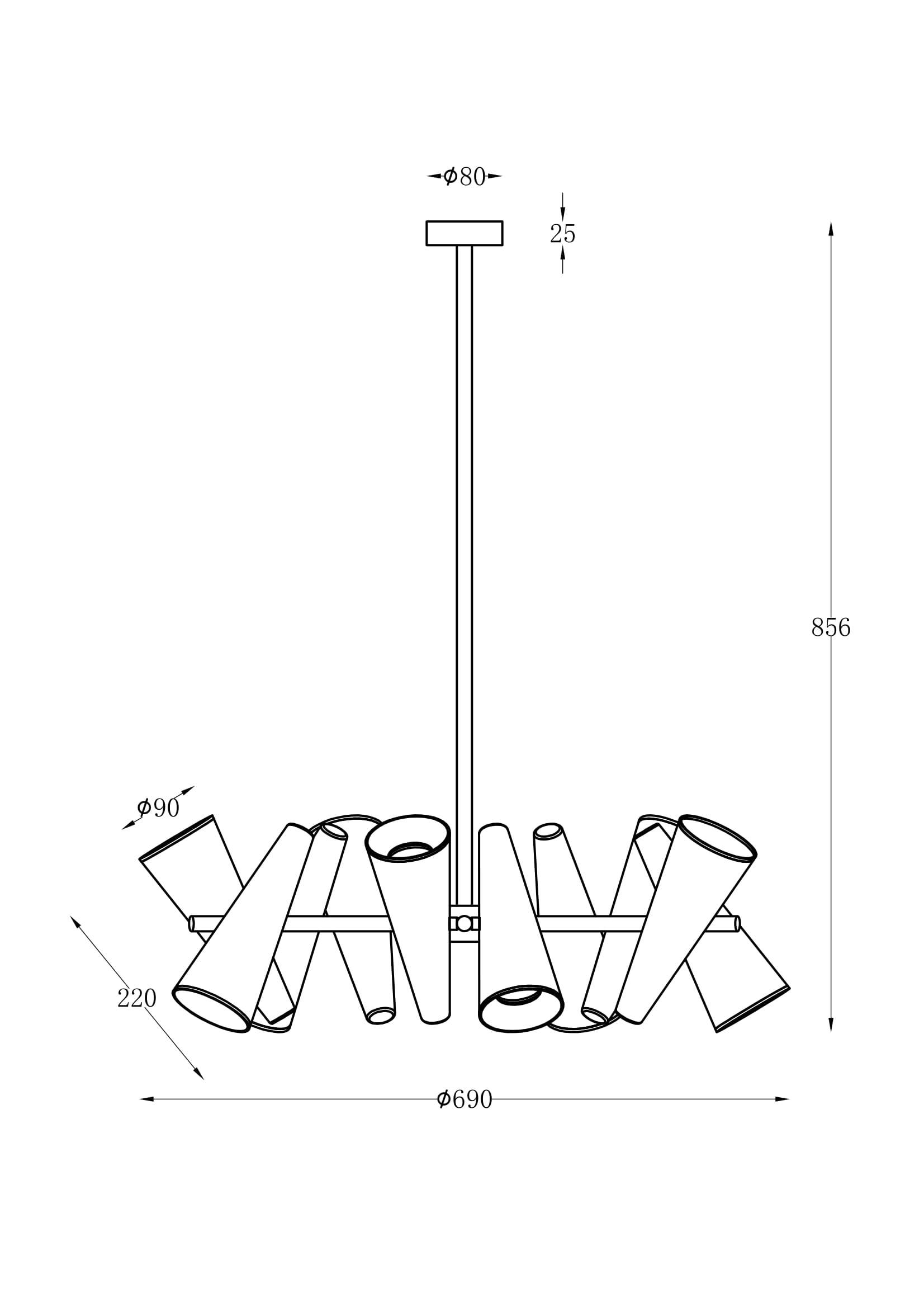 Lampa wisząca Giro MOD095PL-10BS - Maytoni - obrazek 3