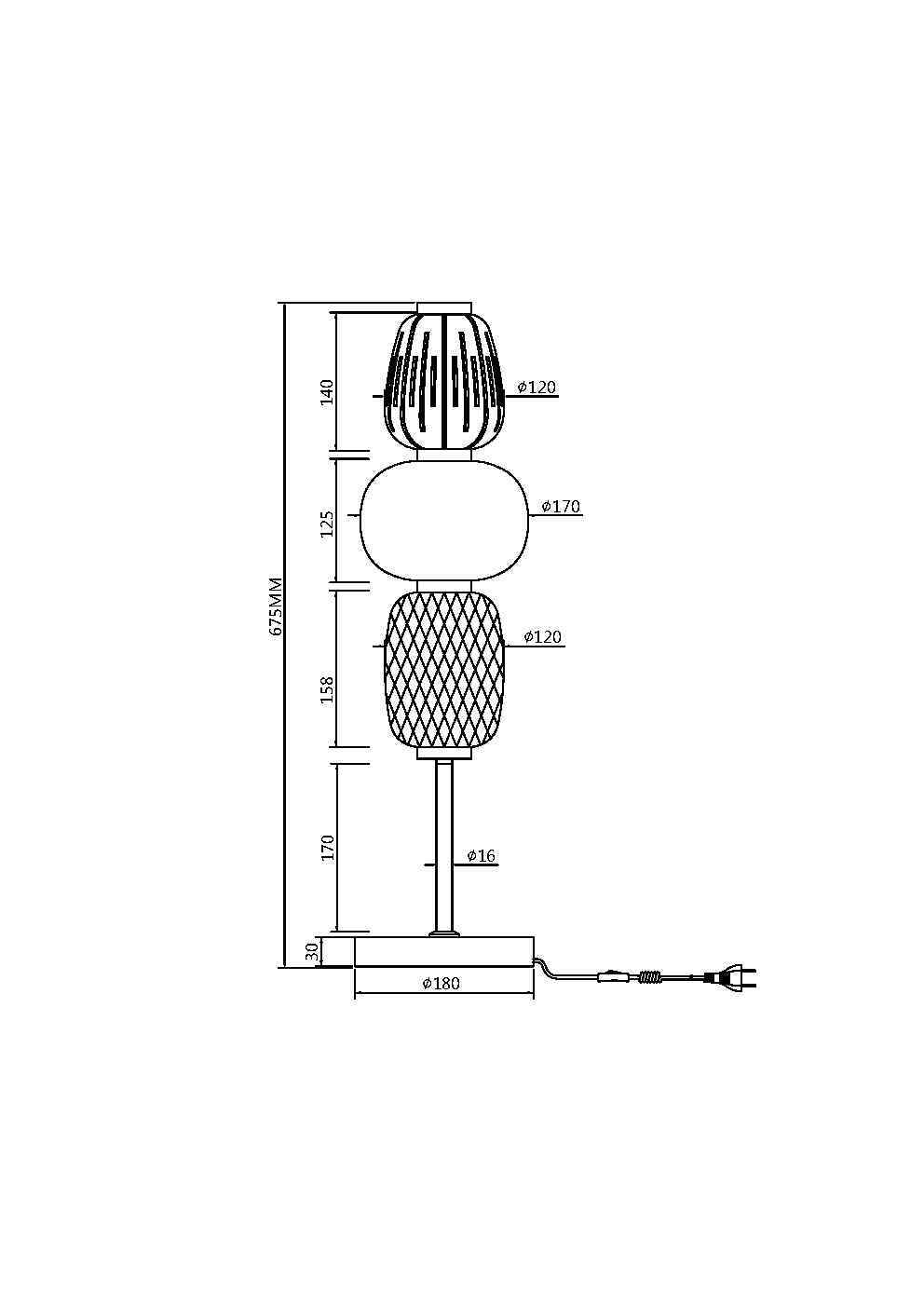 Lampa stołowa Pattern MOD267TL-L28CH3K- Maytoni - obrazek 4
