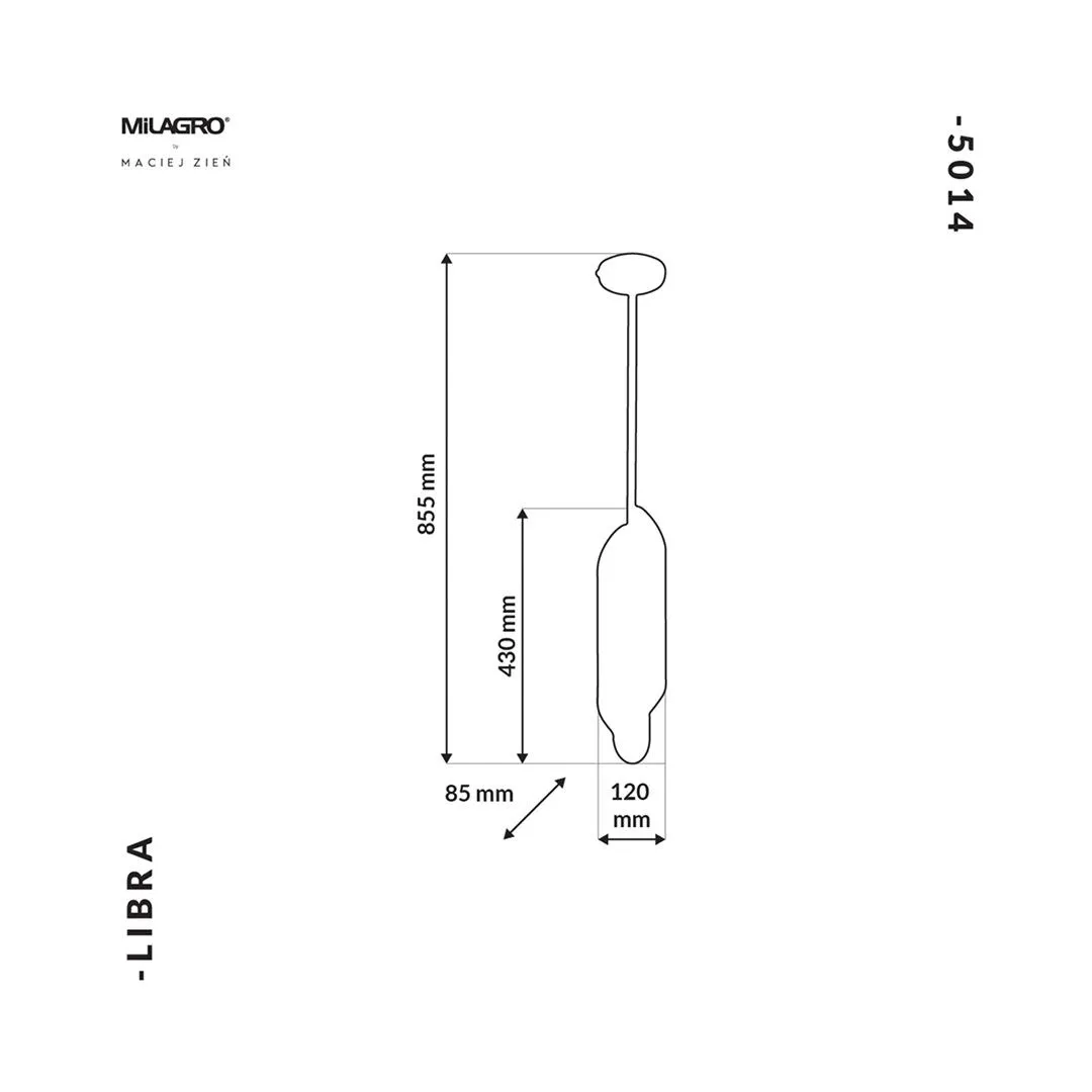 Lampa wisząca nowoczesna LIBRA 6xE14 MZ5014- Milagro - obrazek 2