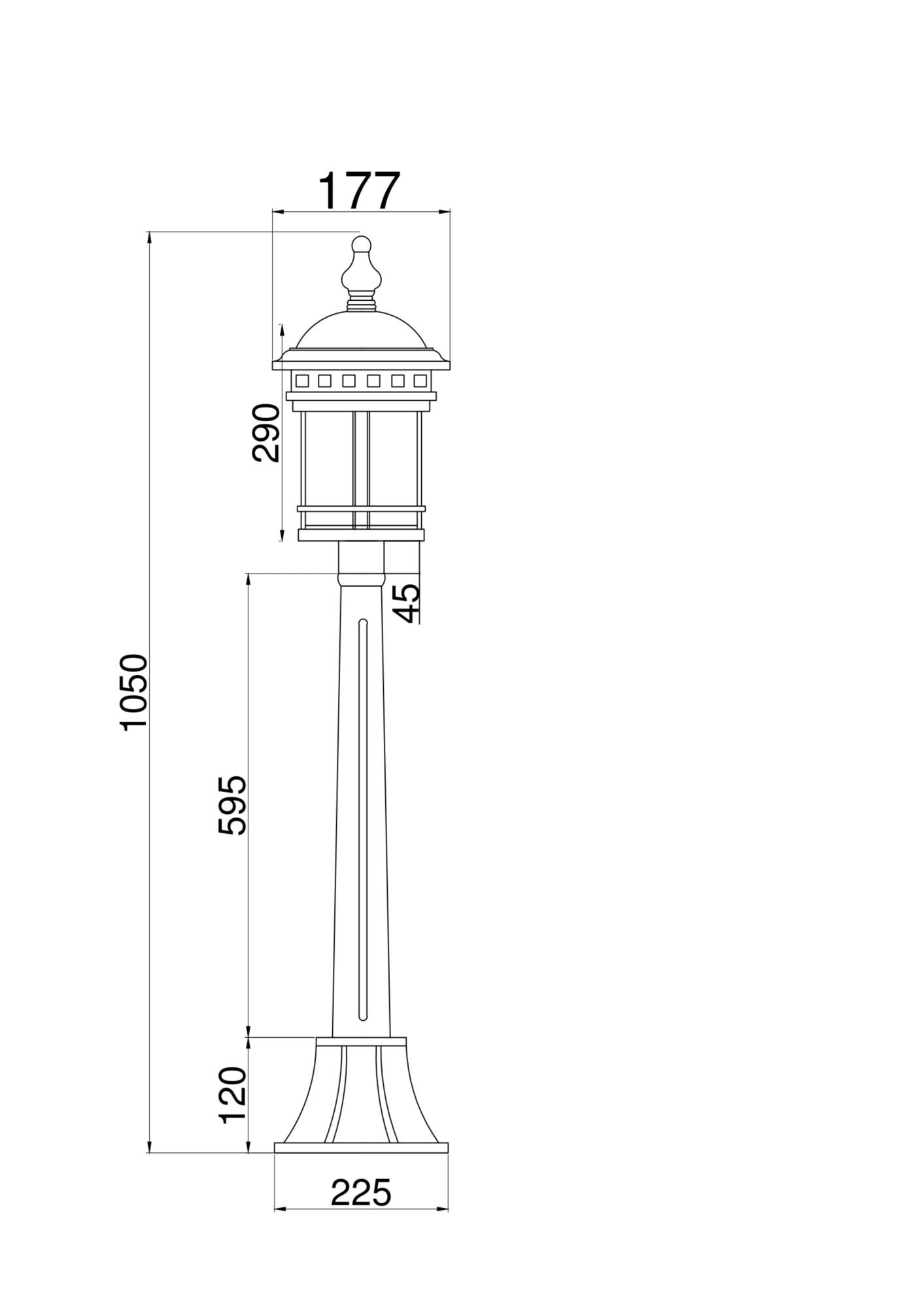 Lampa stojąca ogrodowa – Salamanca O031FL-01BR - Maytoni - obrazek 3