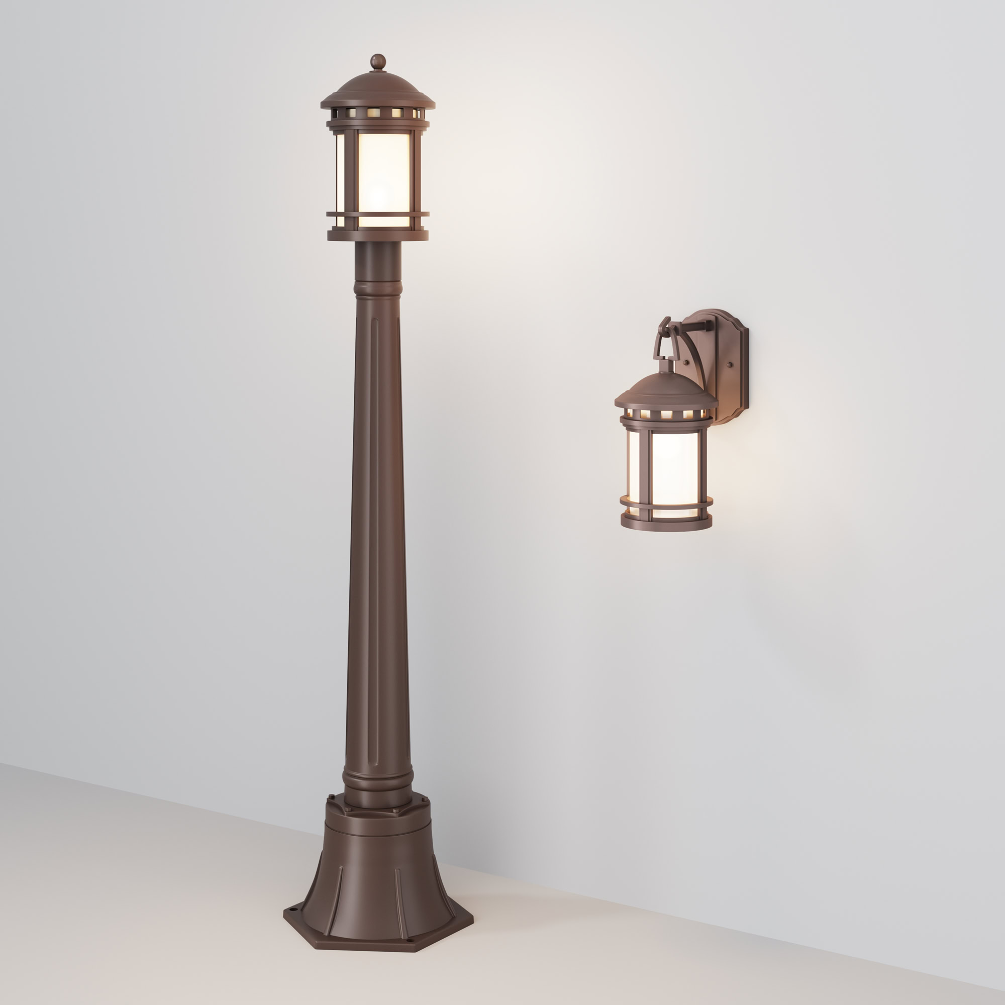 Lampa stojąca ogrodowa – Salamanca O031FL-01BR - Maytoni - obrazek 5