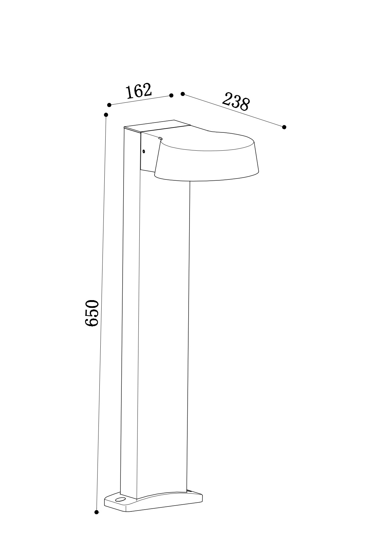 Lampa stojąca zewnętrzna Share O443FL-L12GF3K- Maytoni