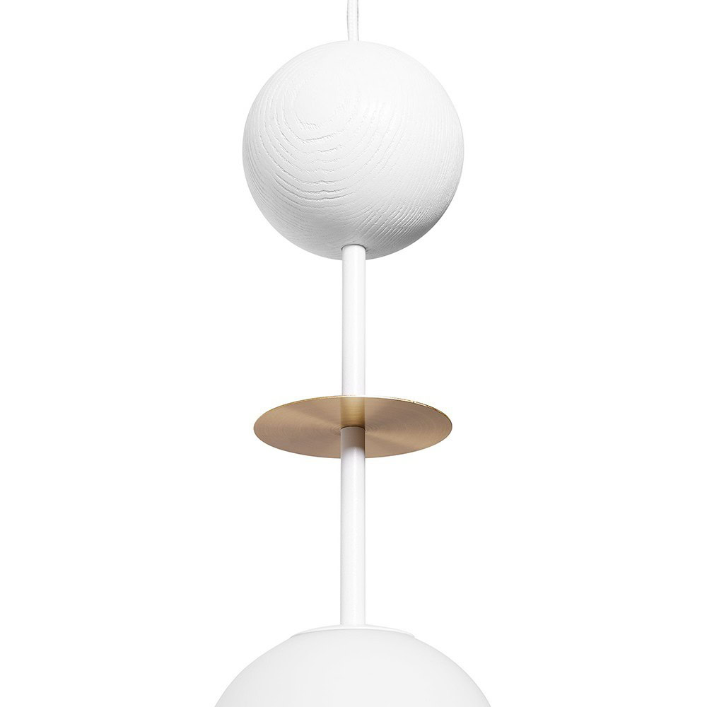 Lampa wisząca minimalistyczna kula OIO biała OIA131P0 - Ummo Lighting - obrazek 3