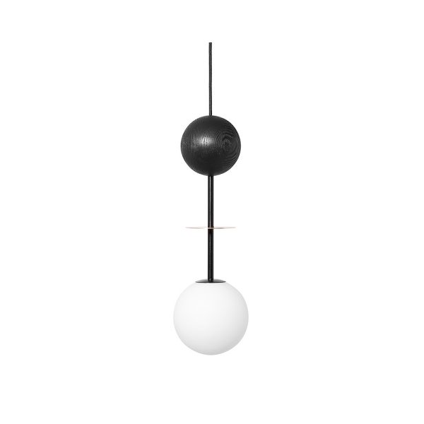 Lampa wisząca minimalistyczna kula OIO czarna OIA132P0 - Ummo Lighting