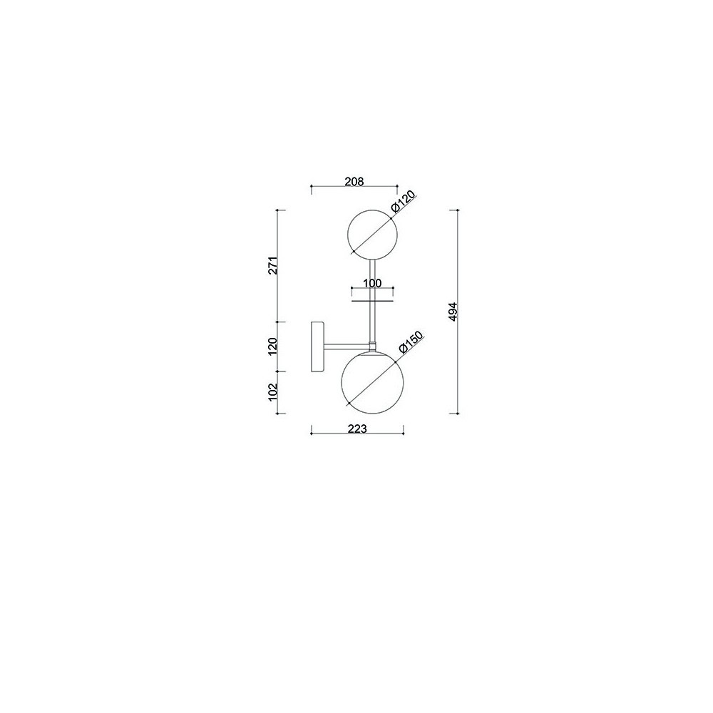 Kinkiet minimalistyczny OIO czarny OIB12030 - Ummo Lighting - obrazek 5