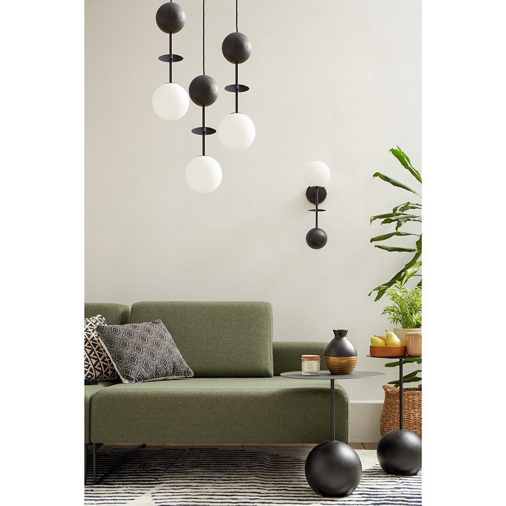 Lampa wisząca minimalistyczna na 3 klosze OIO czarna OIP322P3 - Ummo Lighting - obrazek 2