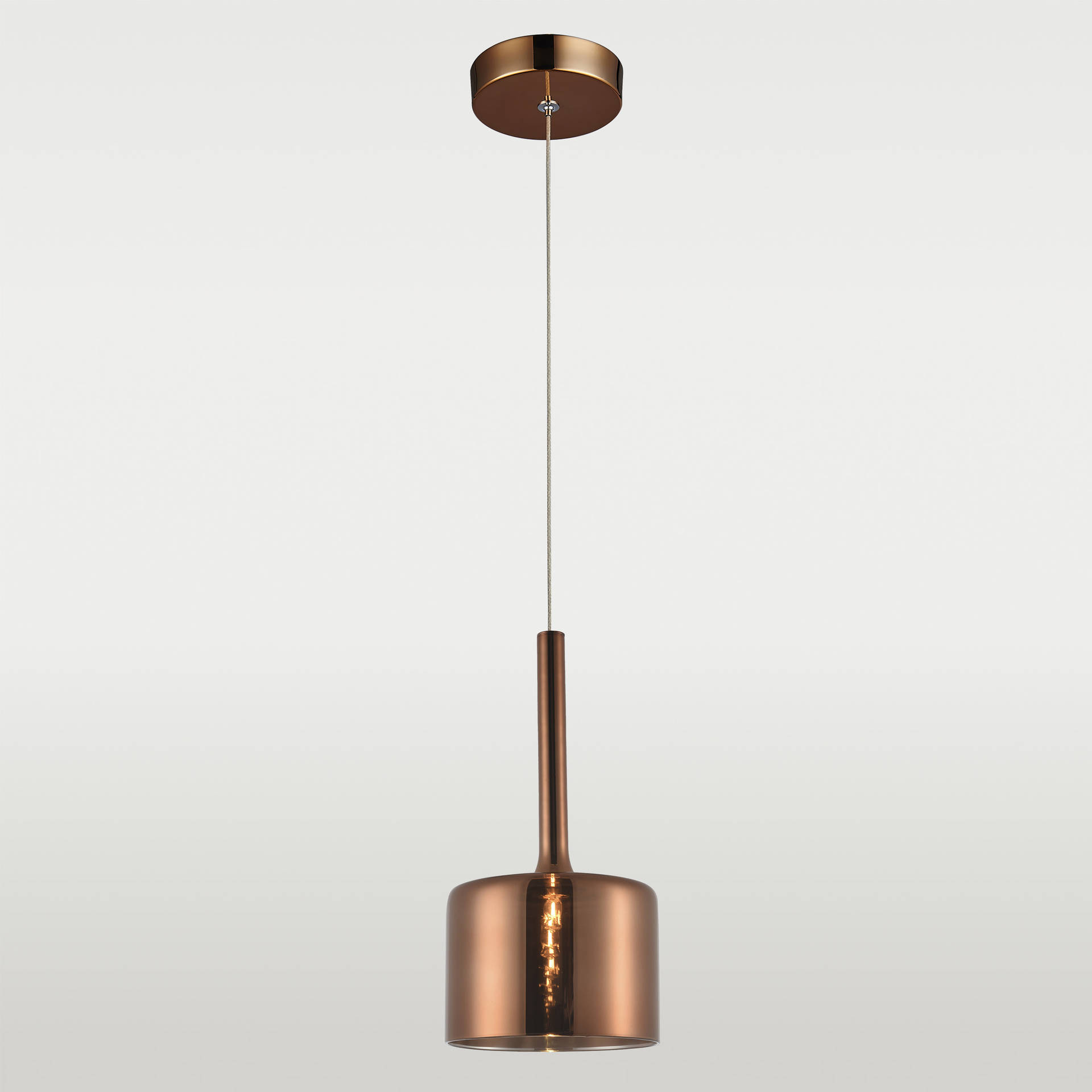 Lampa wisząca nowoczesna miedziana G9 COPENHAGEN P01028CU – Cosmo Light - obrazek 2