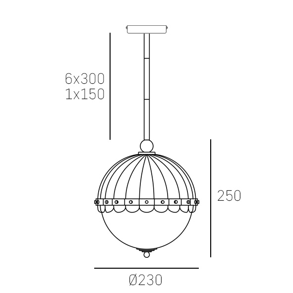Lampa wisząca nowoczesna PRALINES P01206WH - Cosmo Light - obrazek 6