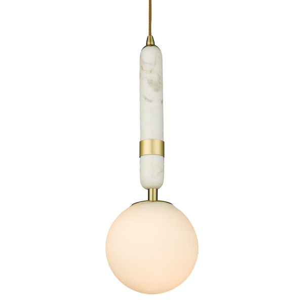 Lampa stylowa wisząca do kuchni nad stół LA SPEZIA mosiądz P01329BR - Cosmo Light