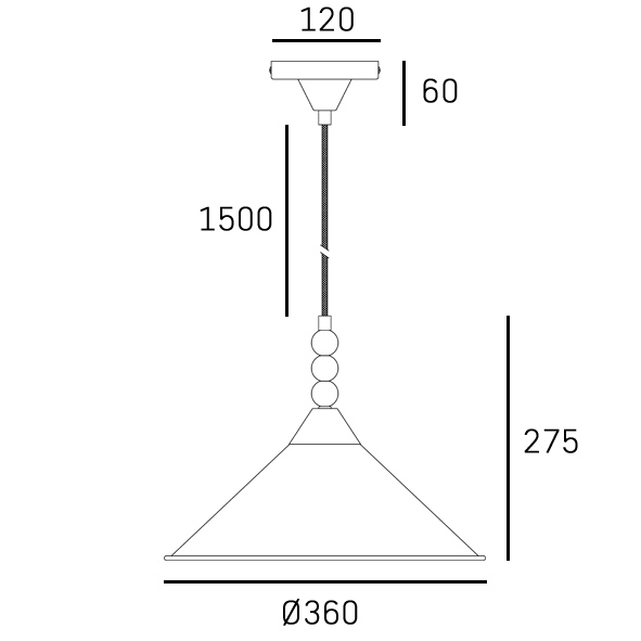 Lampa wisząca ASHFORD P01524AU - Cosmo Light - obrazek 2