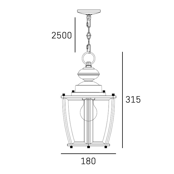 Lampa wisząca czarna NUUK P01654BZ - Cosmo Light - obrazek 4