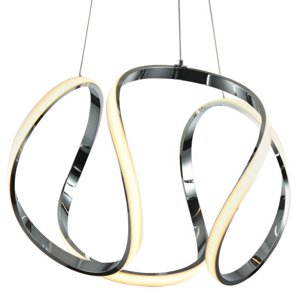 Lampa designerska wisząca srebrna TOKYO P01663CH – Cosmo Light