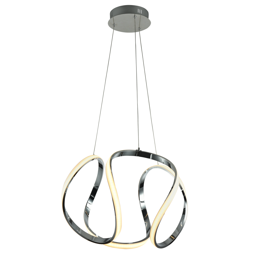 Lampa designerska wisząca srebrna TOKYO P01663CH – Cosmo Light - obrazek 2