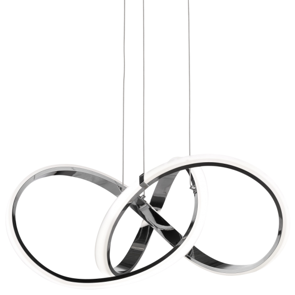 Lampa designerska wisząca srebrna TOKYO P01670CH – Cosmo Light