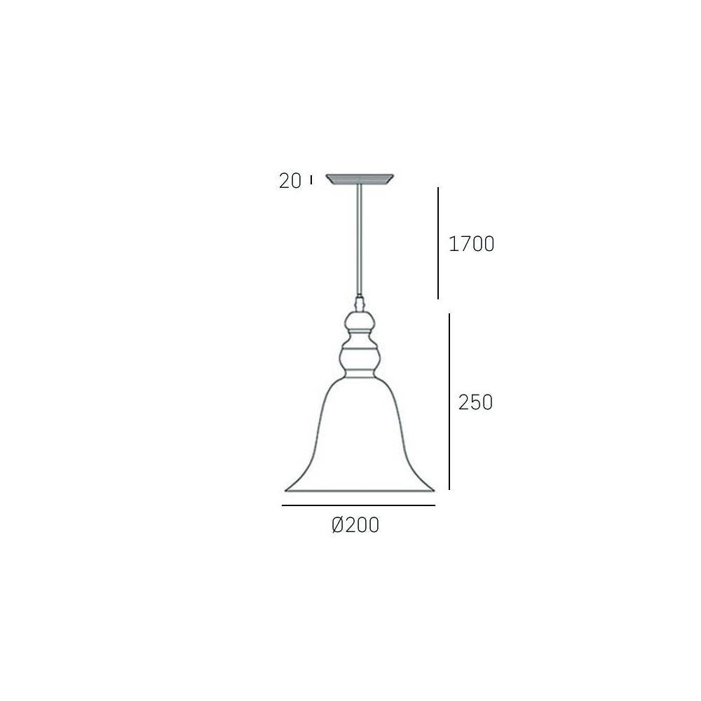 Lampa loft wisząca szklana E27 czarna PARIS P01789BK - Cosmo Light - obrazek 5