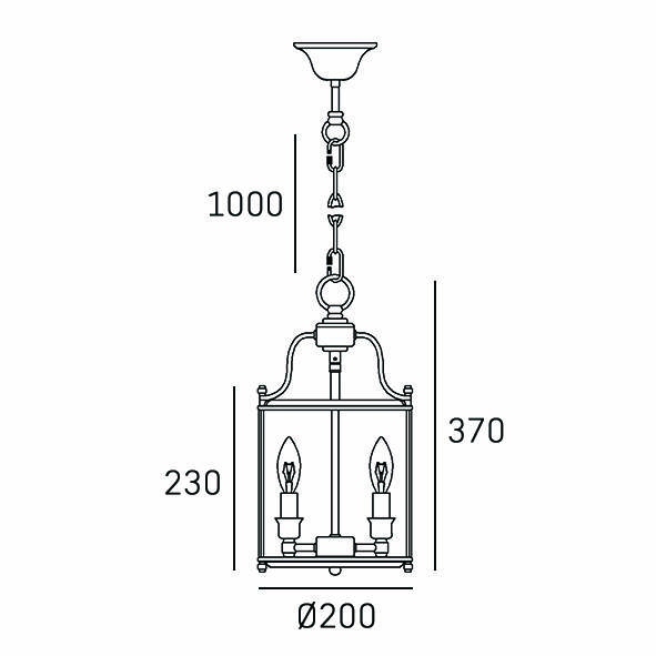 Lampa Hampton wisząca NEW YORK złota P03875AU - Cosmo Light - obrazek 3