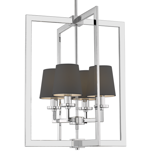 Lampa stylowa wisząca srebrna LONDON P04021CH-BK - Cosmo Light