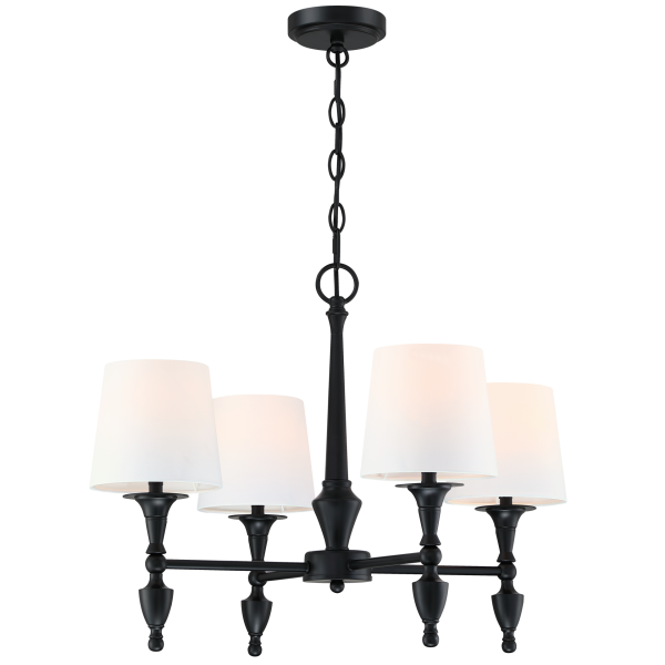 Lampa wisząca czarna AUSTIN P04166BK-WH - Cosmo Light
