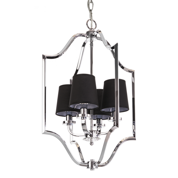 Lampa Hampton wisząca czarna stylowa NEW YORK P04380CH-BK - Cosmo Light