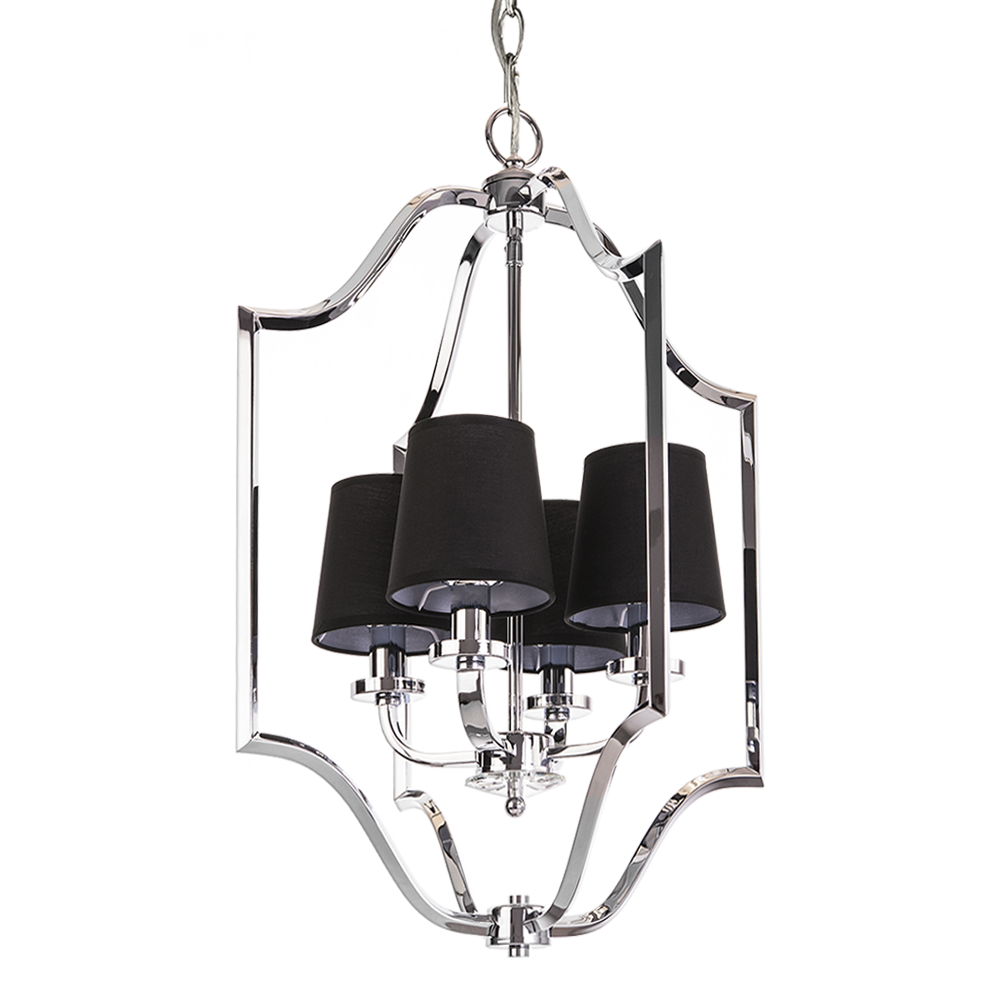 Lampa Hampton wisząca czarna stylowa NEW YORK P04380CH-BK - Cosmo Light