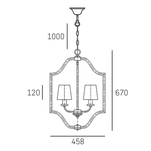 Lampa Hampton wisząca czarna stylowa NEW YORK P04380CH-BK - Cosmo Light - obrazek 4