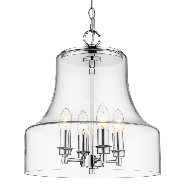 Lampa stylowa wisząca szklana PRAGUE P04458CH – Cosmo Light