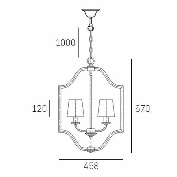 Lampa Hampton wisząca złota NEW YORK P04667AU-WH - Cosmo Light - obrazek 3