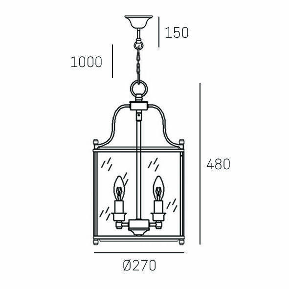 Lampa Hampton wisząca NEW YORK złota P04882AU - Cosmo Light - obrazek 6