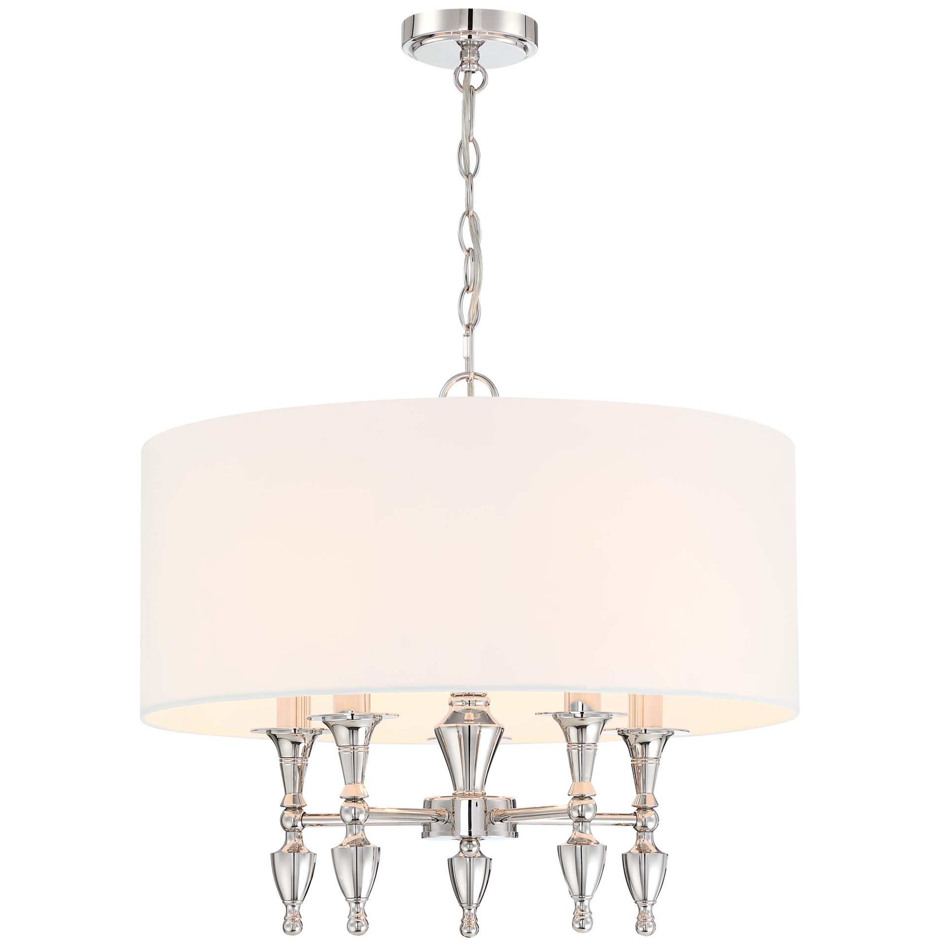 Lampa wisząca srebrna AUSTIN P05173NI-WH - Cosmo Light