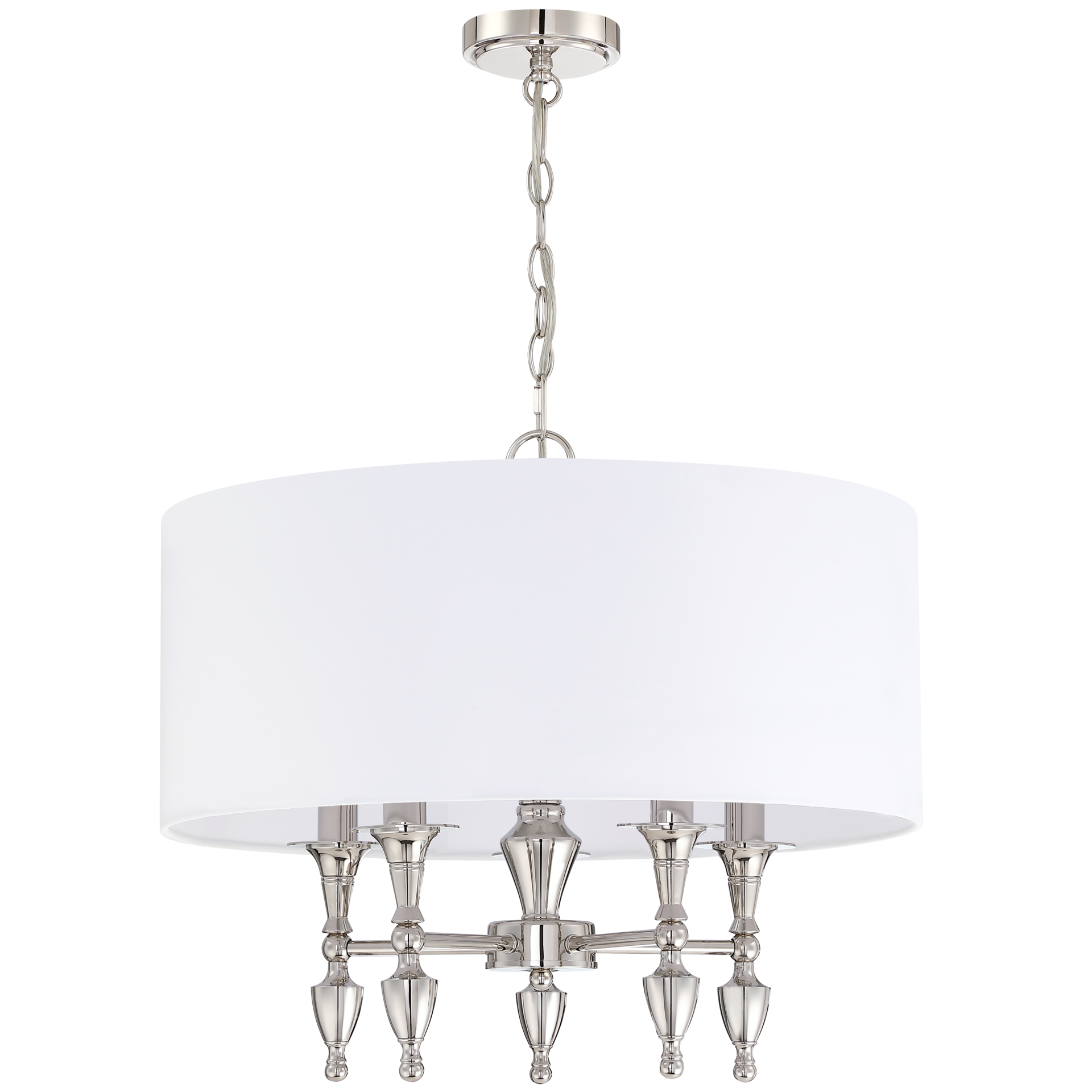 Lampa wisząca srebrna AUSTIN P05173NI-WH - Cosmo Light - obrazek 2