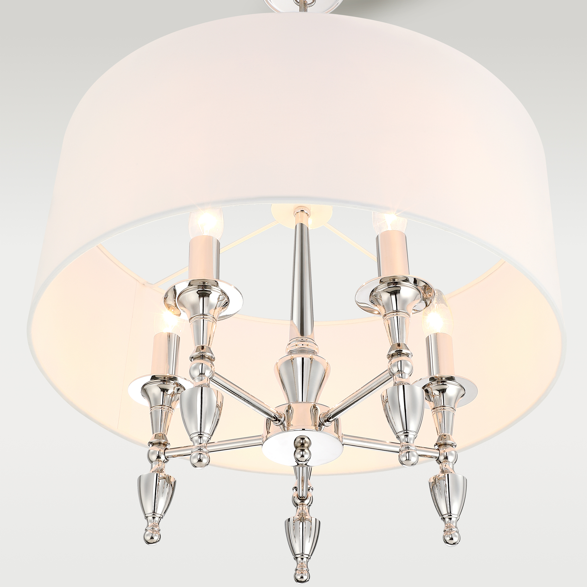 Lampa wisząca srebrna AUSTIN P05173NI-WH - Cosmo Light - obrazek 3