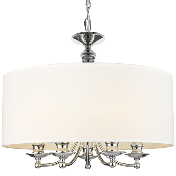 Lampa Hampton wisząca biała E27 ABU DHABI - P05406CH-WH - Cosmo Light