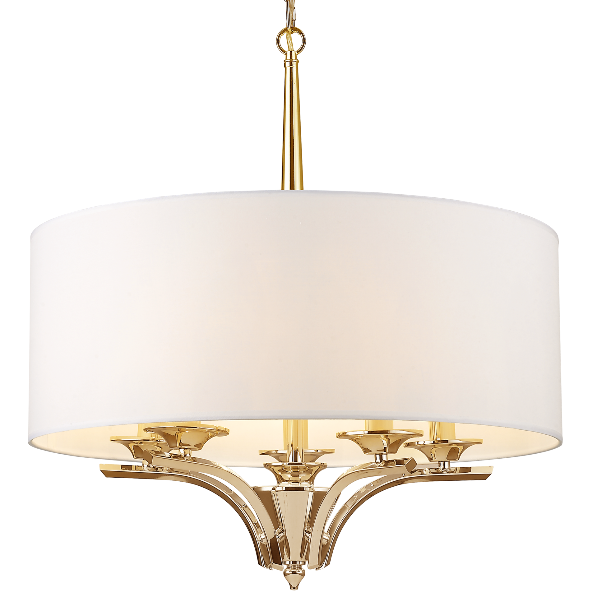 Lampa Hampton wisząca klasyczna ATLANTA złota P05797AU-WH - Cosmo Light - obrazek 4