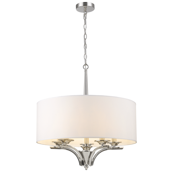 Lampa Hampton wisząca ATLANTA nikiel P05803NI-WH - Cosmo Light