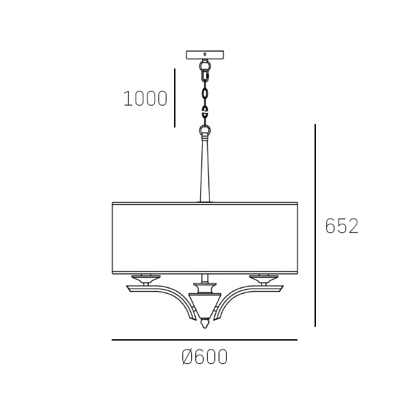 Lampa Hampton wisząca ATLANTA nikiel P05803NI-WH - Cosmo Light - obrazek 6