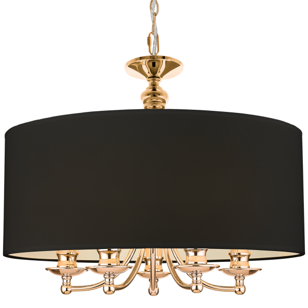 Lampa Hampton wisząca ABU DHABI złota P05896AU-BK - Cosmo Light