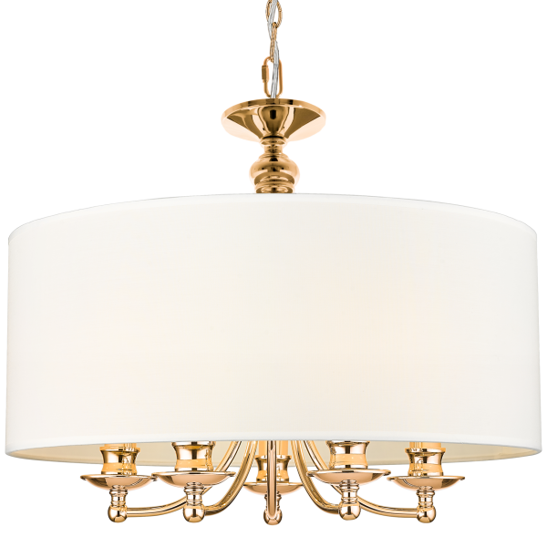 Lampa Hampton wisząca złota ABU DHABI P05896AU-WH - Cosmo Light