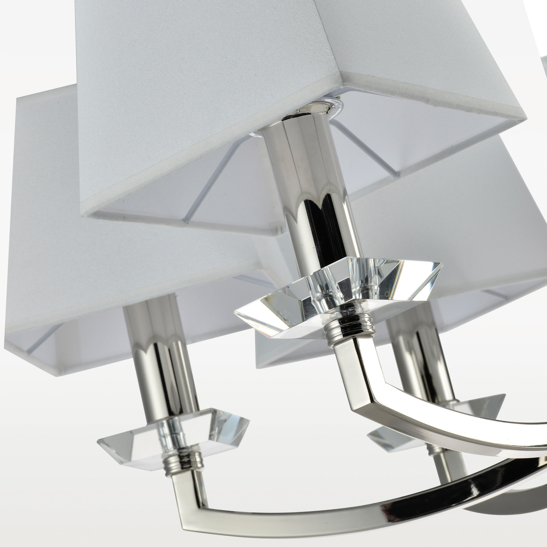 Lampa wisząca klasyczna abażur biała DUBAI P06346NI-WH - Cosmo Light - obrazek 2