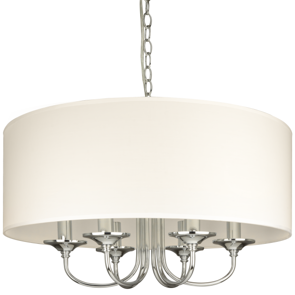 Lampa Hampton wisząca biała glamour ABU DHABI - P06512CH-WH - Cosmo Light
