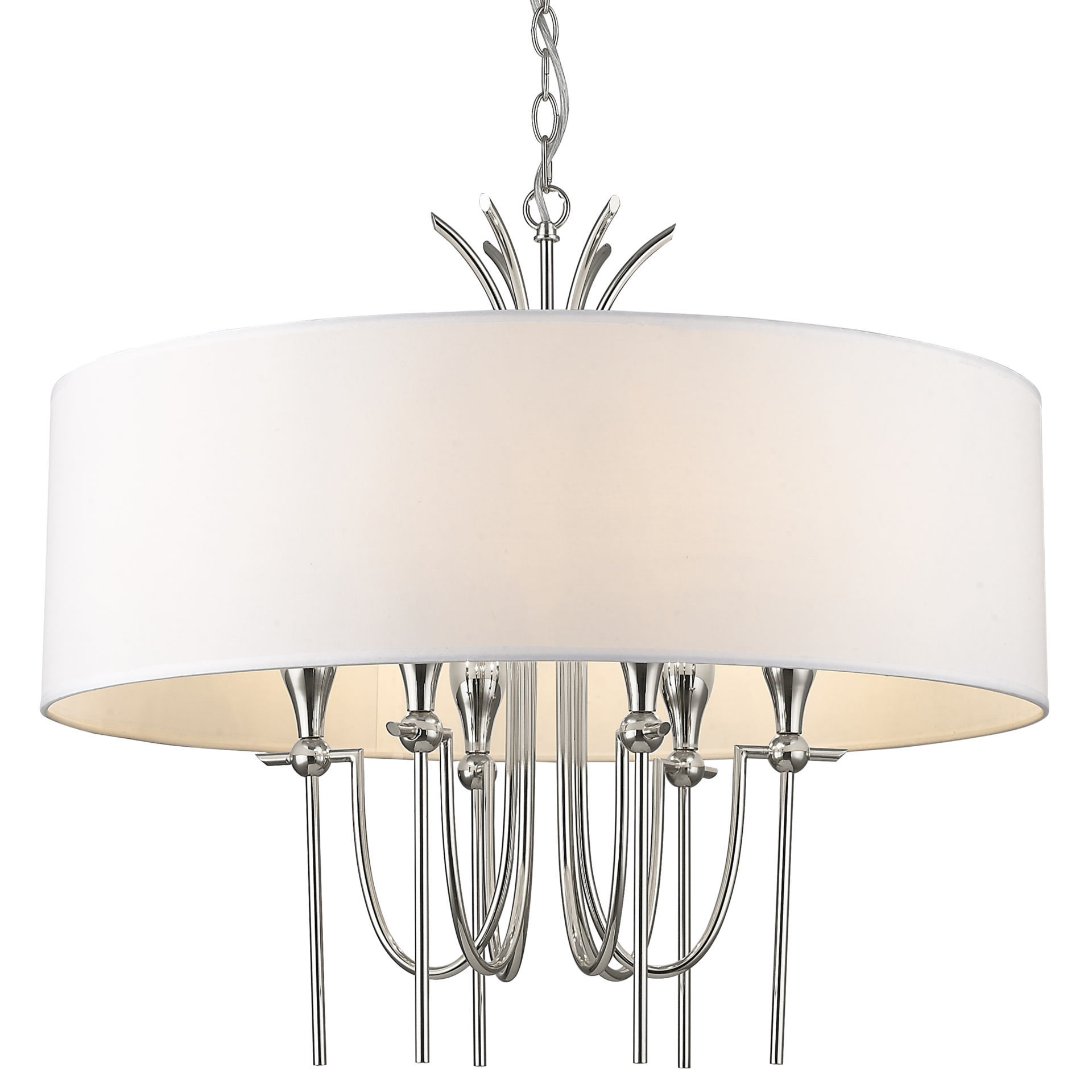 Lampa designerska wisząca LAS VEGAS chrom P06698NI-WH - Cosmo Light