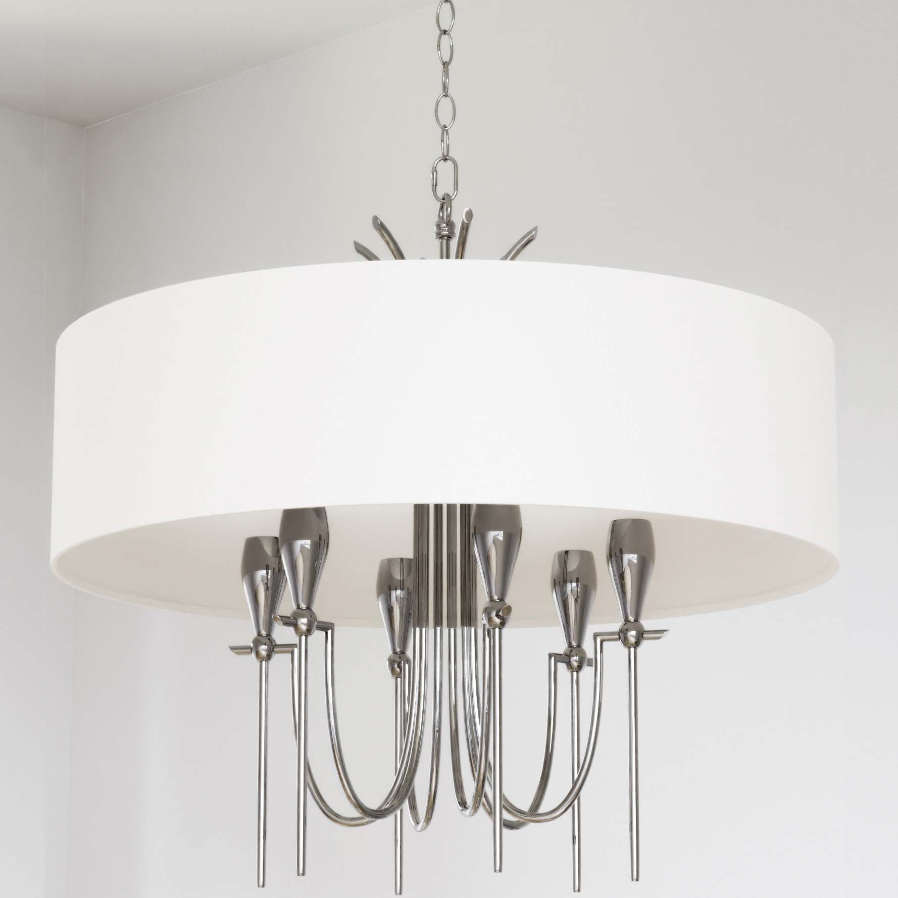 Lampa designerska wisząca LAS VEGAS chrom P06698NI-WH - Cosmo Light - obrazek 3