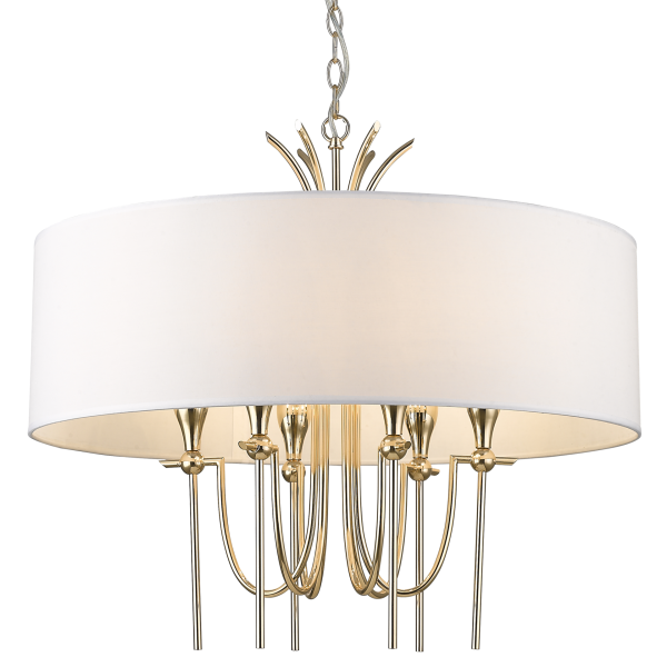 Lampa designerska wisząca LAS VEGAS złoty P06704AU-WH - Cosmo Light