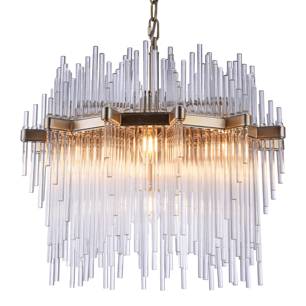 Lampa designerska wisząca kryształowa REYKJAVIK szampański P07097CP - Cosmo Light