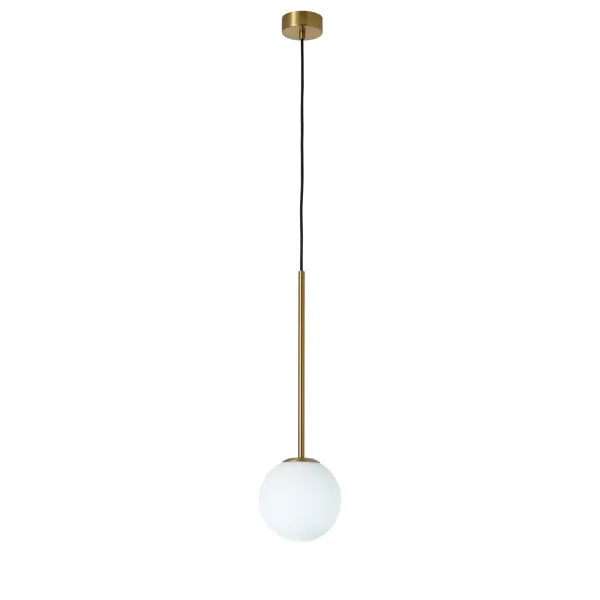 Lampa Wisząca pojedyncza kulka szklana Bolti 1xE14 złota PL0112-GD - Yaskr