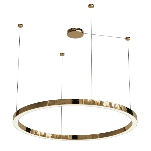 Lampa wisząca złote okręgi designerska Aurum L 1xLED złoty PL0116-130 - Yaskr
