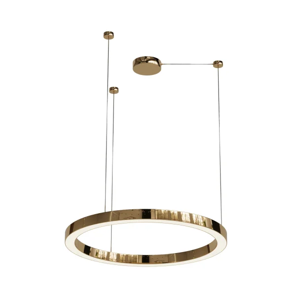 Lampa wisząca złote okręgi designerska Aurum M 1xLED złoty PL0116-90 - Yaskr