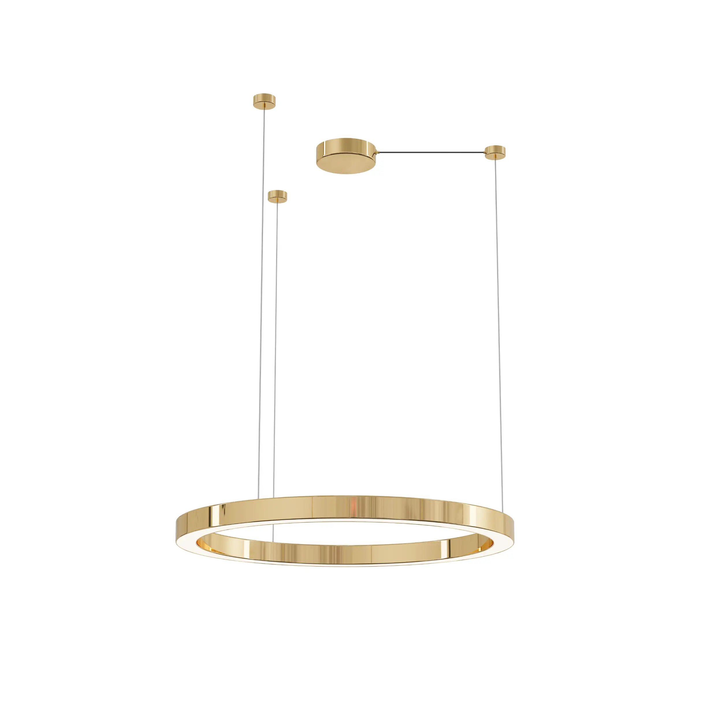 Lampa wisząca złote okręgi designerska Aurum M 1xLED złoty PL0116-90 - Yaskr - obrazek 7